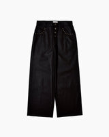 Studs coating BLACK denim pants