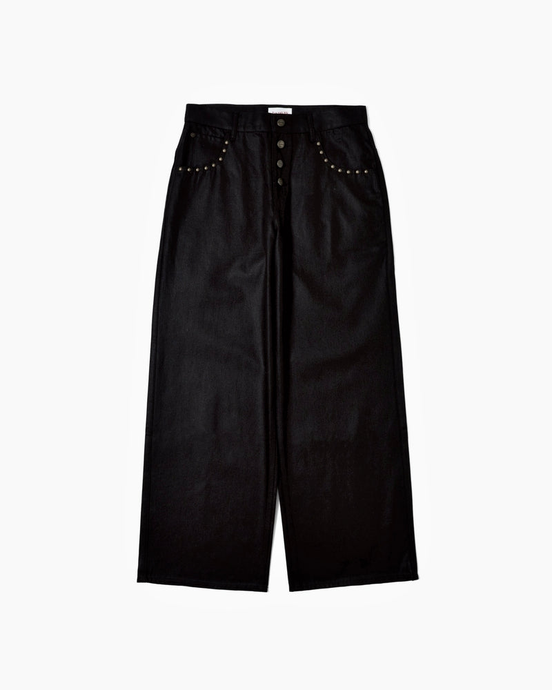 Studs coating BLACK denim pants – YZ