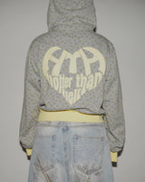 BICOLOR HEART LOGO HOODIE 