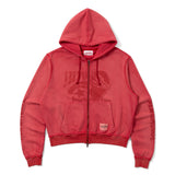 Grunge graphic zip hoodie