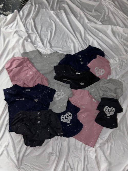 glitter cropped tee