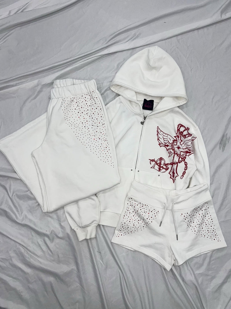 Cross Logo zip hoodie – YZ