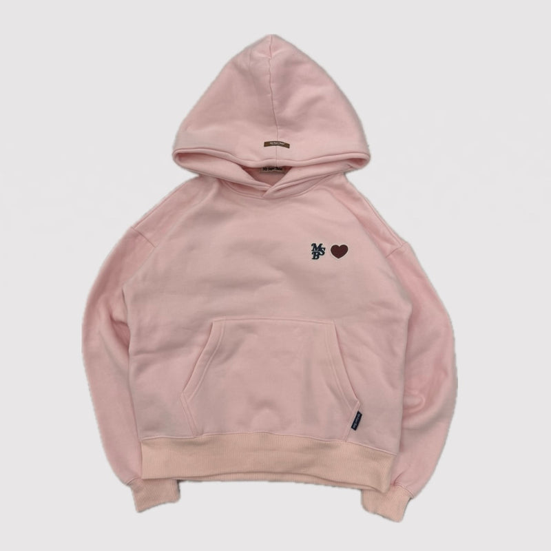 heart patch logo hoodie