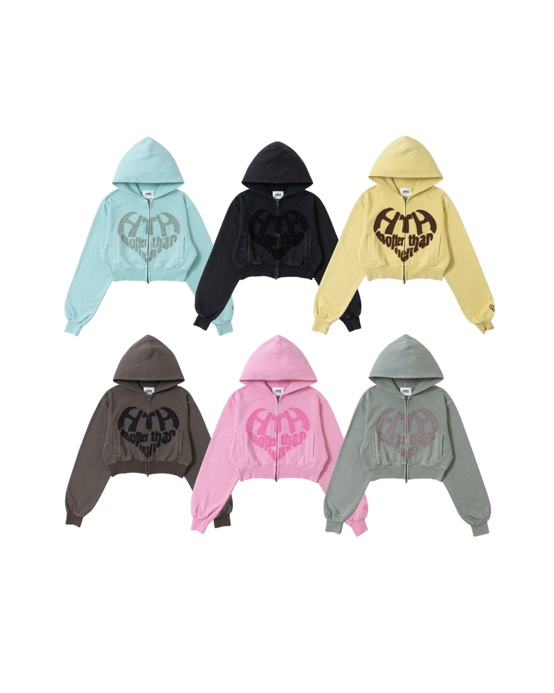 VINTAGE HEART LOGO ZIP HOODIE – YZ