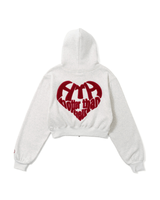 sagara heart logo zip hoodie