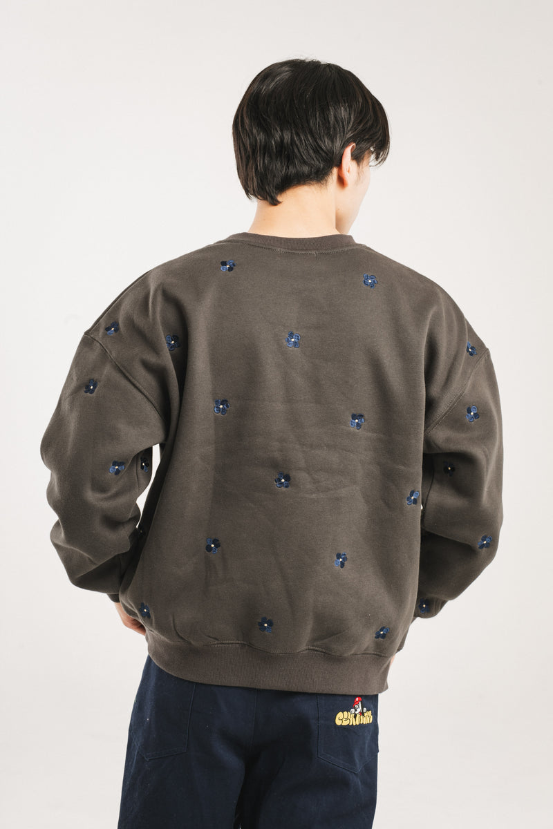 All over pattern flower sweatshirt