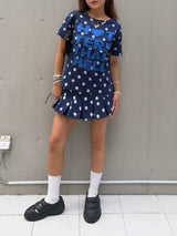 GLITTER PLEATED SKIRT 
