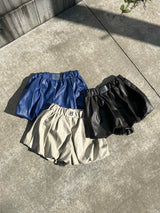 FAUX LEATHER BALLOON SHORTS