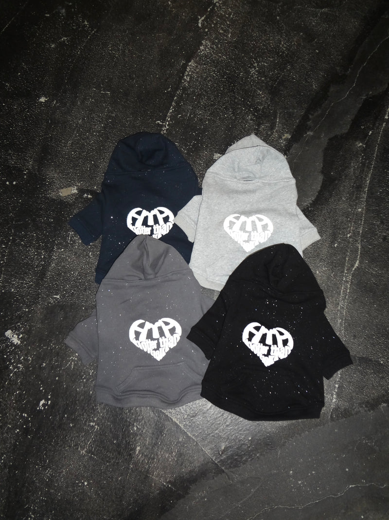 glitter heart logo hoodie (for pets)