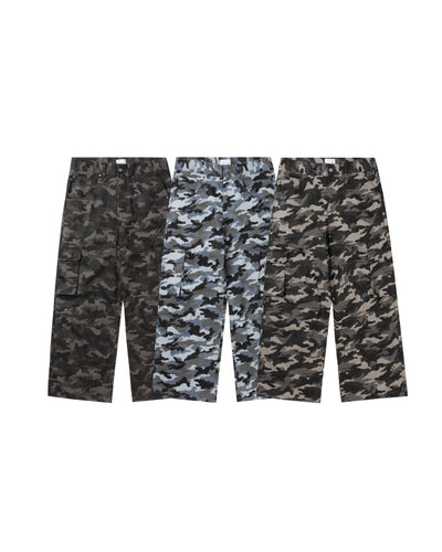 BU CAMOUFLAGE PATTERN CARGO PANTS