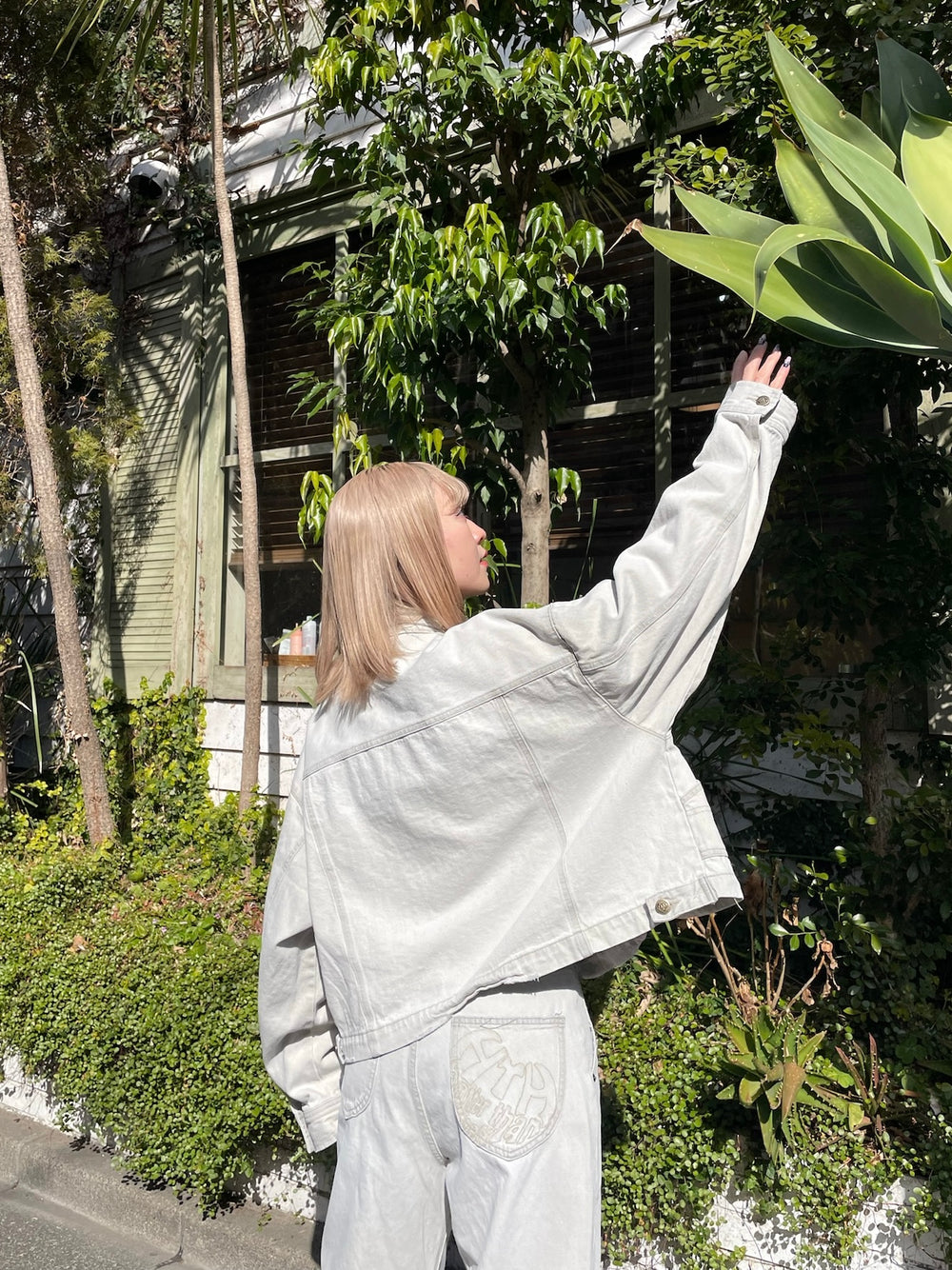 curve stitch denim blouson – YZ
