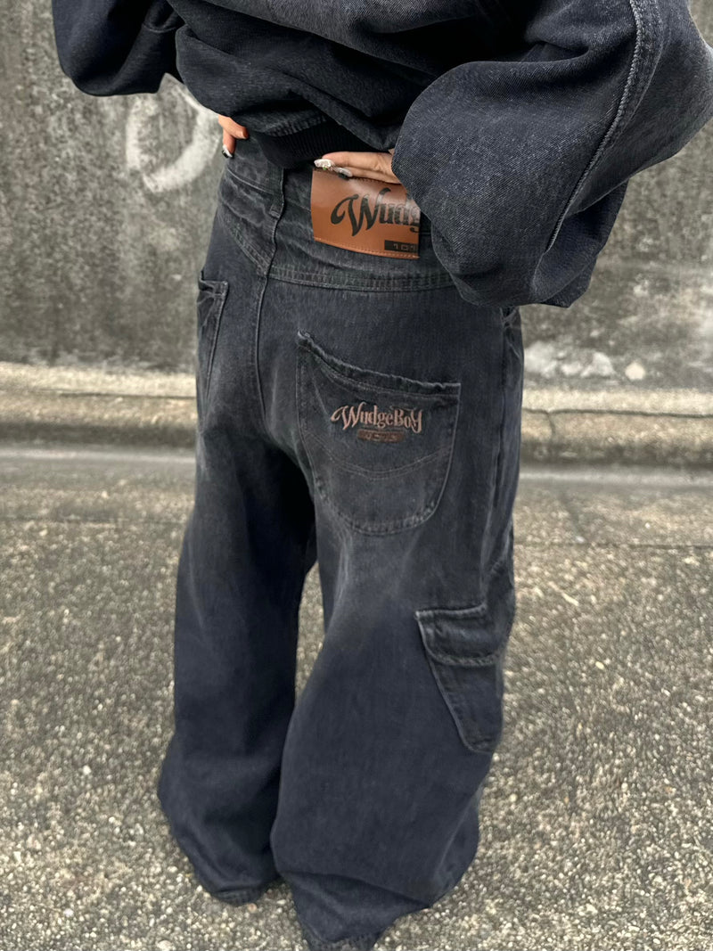 Denim Cargo Pants