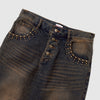 Grunge studs wide denim