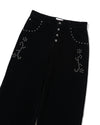 Classic studs suede pants