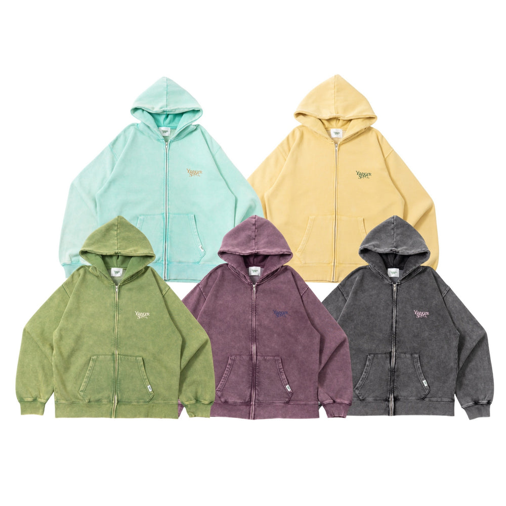 universal logo powder zip hoodie – YZ