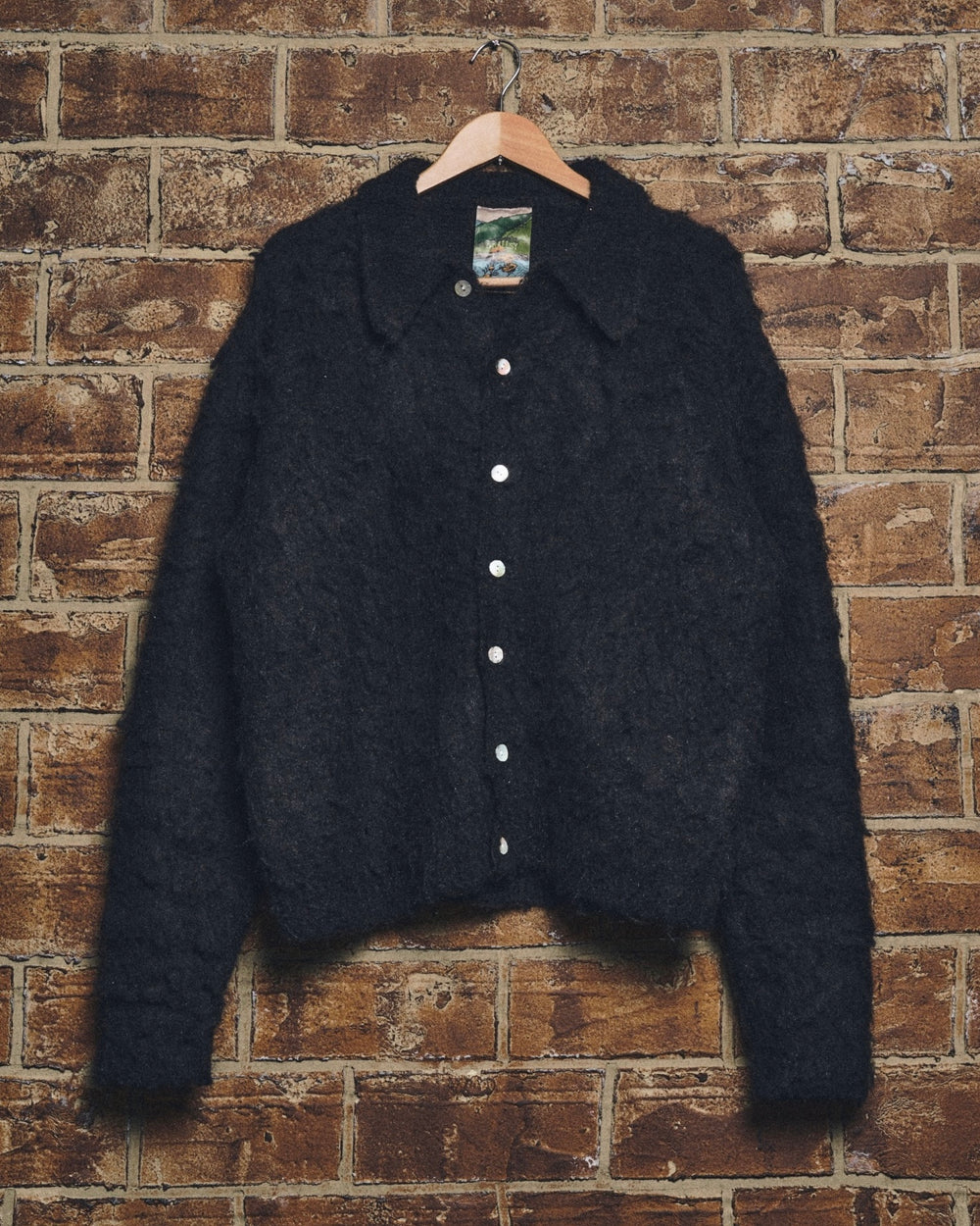 mohair blend knit cardigan – YZ