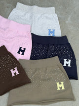 H HEART RHINESTONE SKIRT