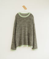 mech knit bicolor tops