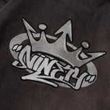 King Logo Vintage Denim Hoodie