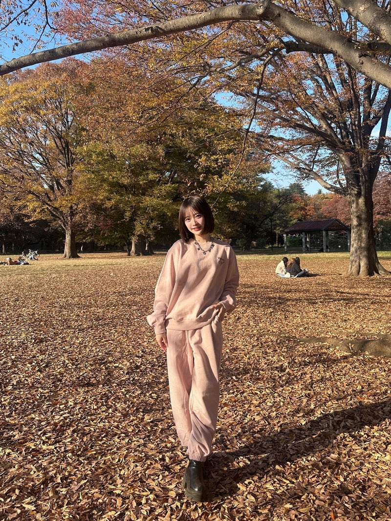 그라데이션 나비 로고 스웨트 팬츠 