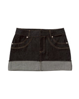 FOLDED DENIM SKIRT