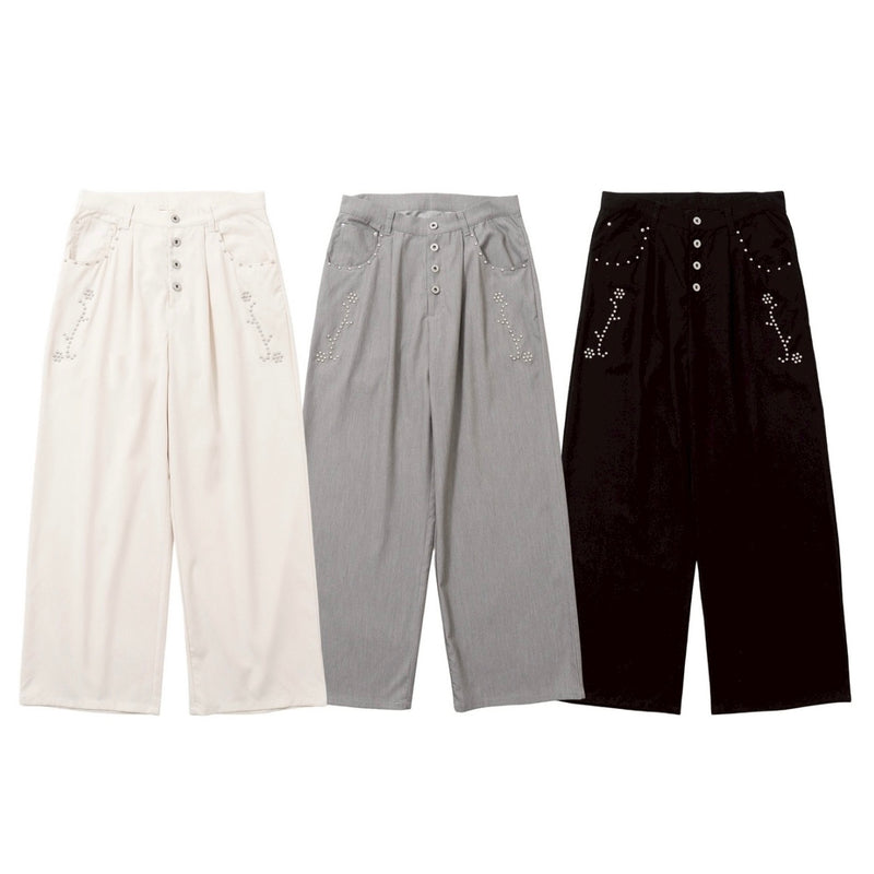 【BADWAY】Studs Five Pockets Slacks Five pocket studs slacks – YZ