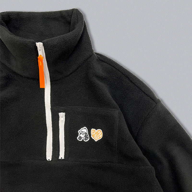 Doodle logo fleece halfzip