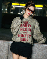 [0900girl x Love Elegance] Gothic Logo Eyelet Hoodie 