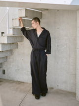 open collar belted assort l/s jump suit