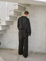 open collar belted assort l/s jump suit