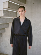 open collar belted assort l/s jump suit