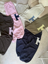 H HEART RHINESTONE SWEAT PANTS
