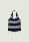SERA STRIPE HALTER TOP 