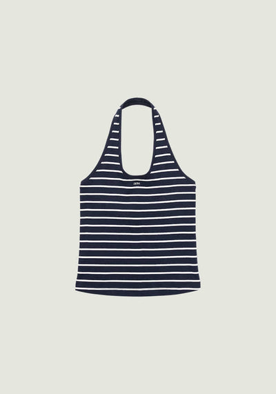 SERA STRIPE HALTER TOP 