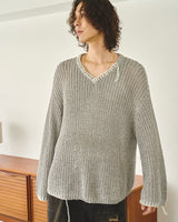 Sparkle Stitching v Neck Sweater