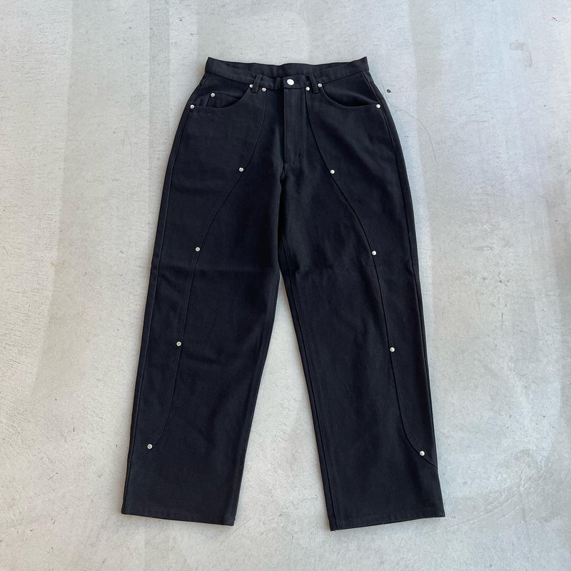 Diagonal Double Knee Pants