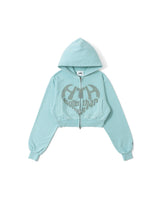 VINTAGE HEART LOGO ZIP HOODIE