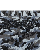 BU CAMOUFLAGE PATTERN BAGGY SHORTS