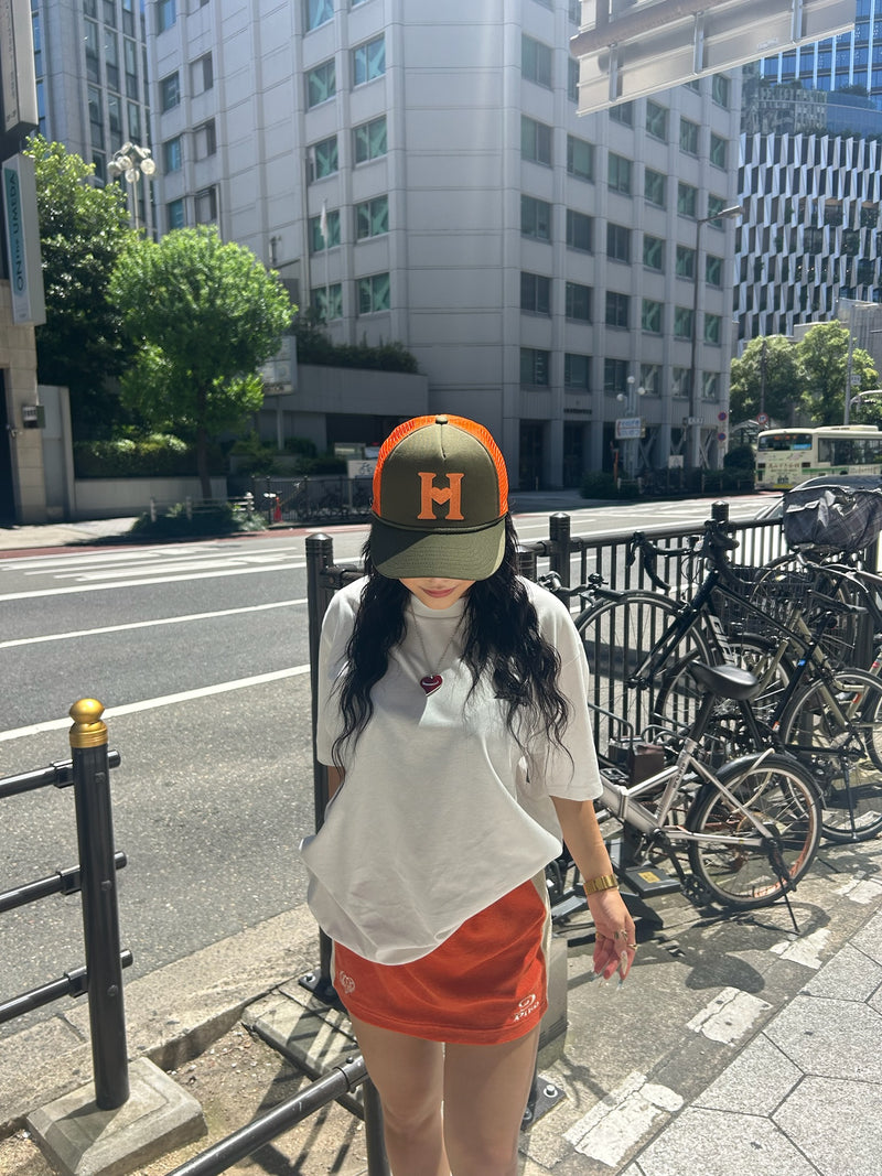 H logo mesh twill cap