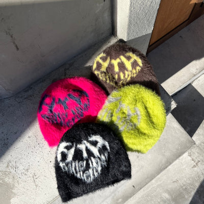 shaggy heart logo beanie