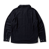 Stripe Open Collar Shirt