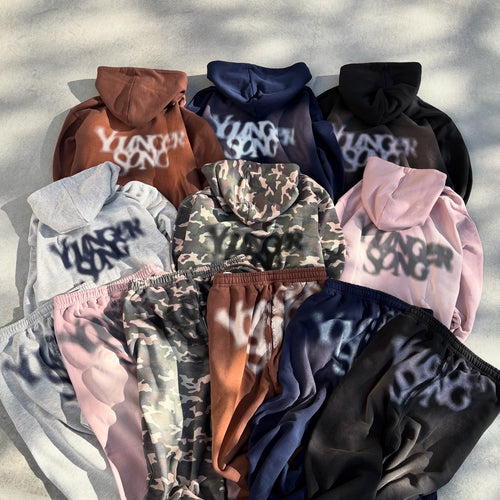 over dye universal logo wide sweat pants