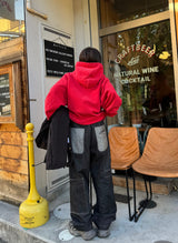 Two tone pocket jeans