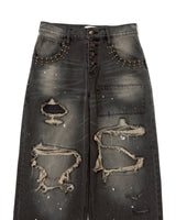 Grunge BORO studs denim 