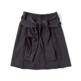 layered wrap midi skirt