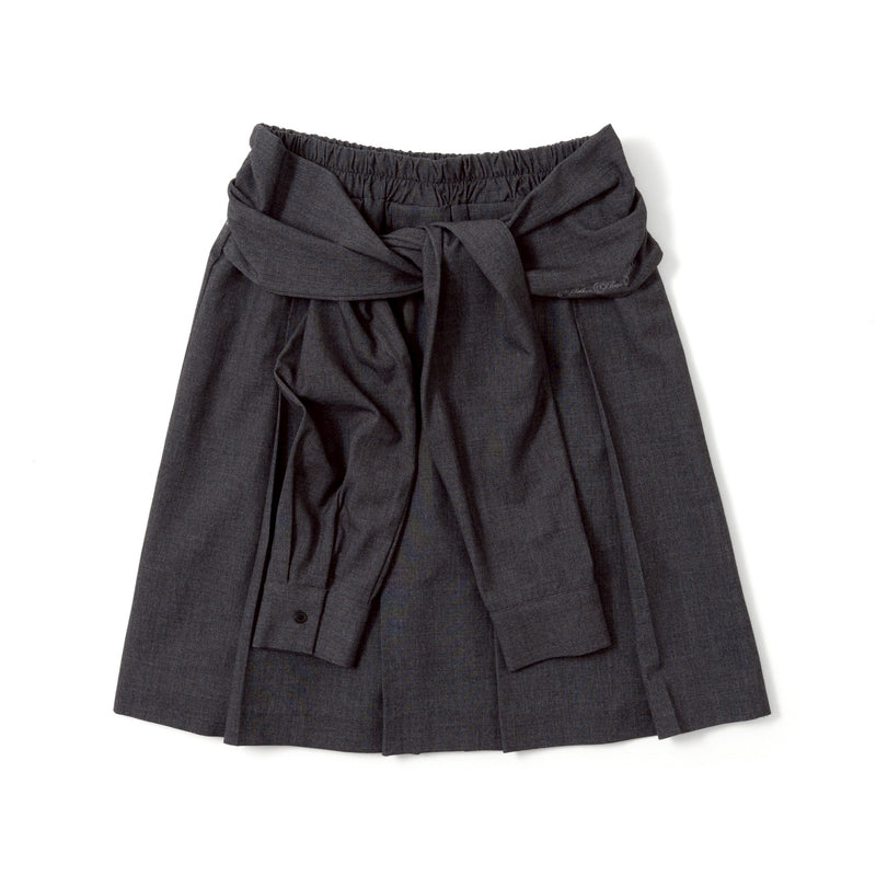 layered wrap midi skirt