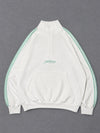 relaxy logo half zip lamé track jacket