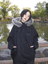 ミリタリー風のファージャケット 