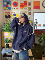 over knit hoodie