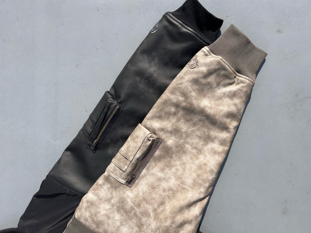 switching eco leather blouson – YZ